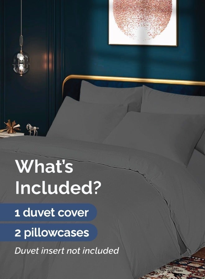 Siesta Zen Microfiber Duvet Cover Set (1 Cover + 2 Pillowcases) – Ultra Soft, Wrinkle-Resistant, Breathable & Lightweight –  Button Closure – Machine Washable Bedding Set - Image 2